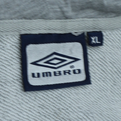 Mens UK Size XL Umbro Grey Full Zip Hoodie