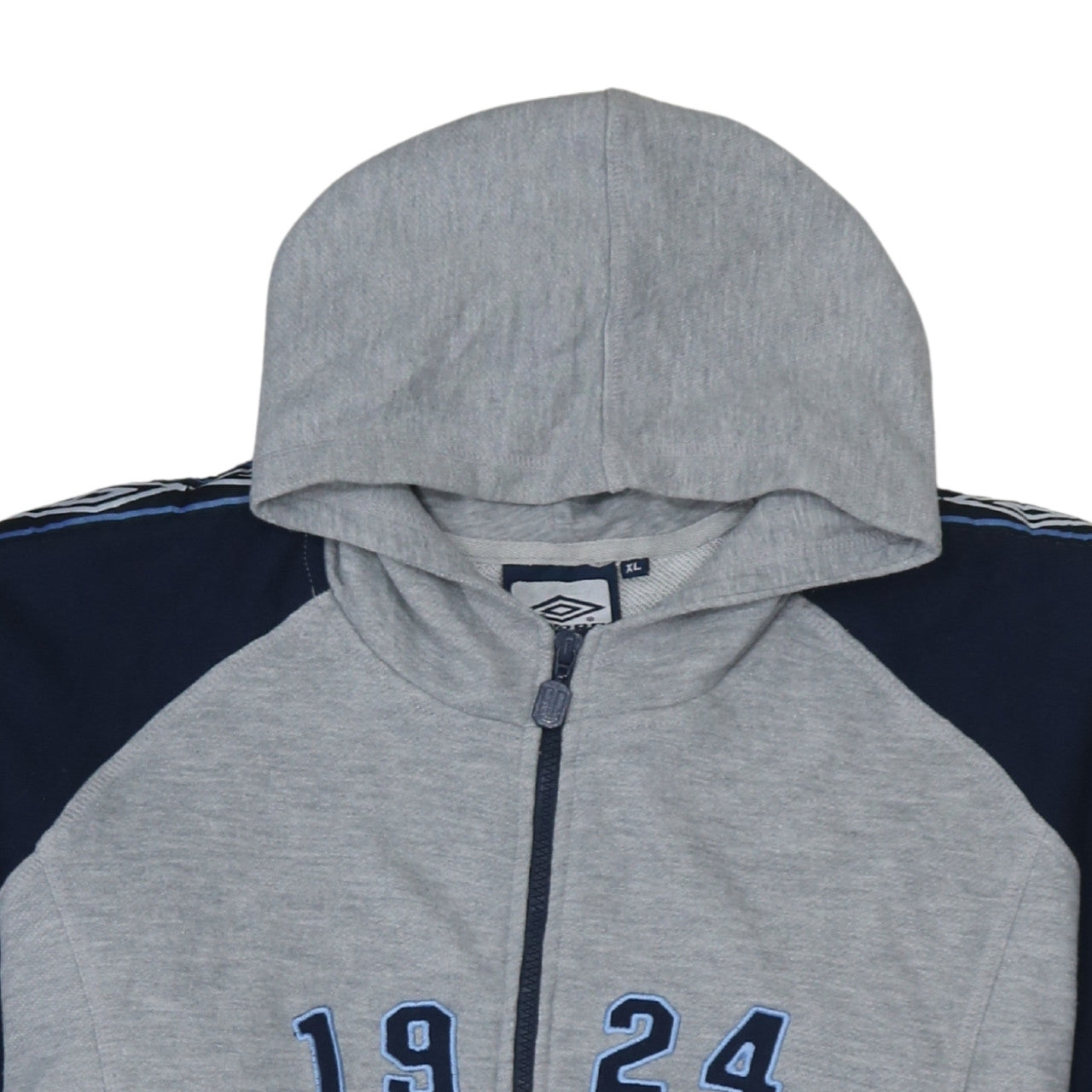 Mens UK Size XL Umbro Grey Full Zip Hoodie