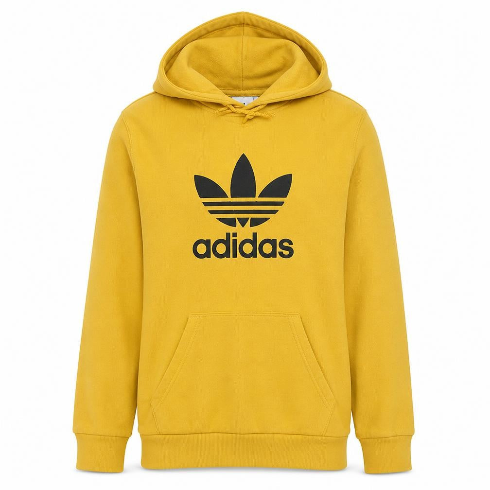 Mens UK Size S adidas Yellow Pullover Hoodie