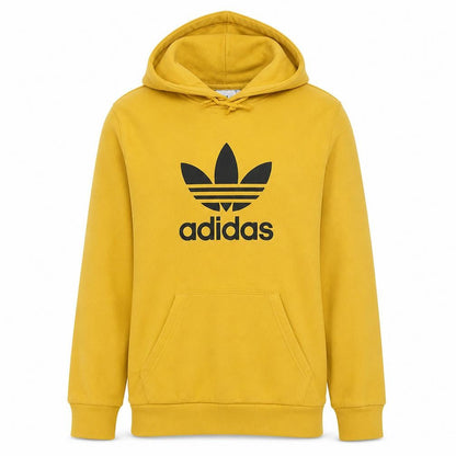 Mens UK Size S adidas Yellow Pullover Hoodie