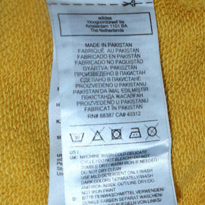 Mens UK Size S adidas Yellow Pullover Hoodie