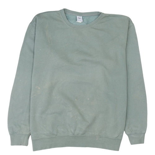 Mens UK Size L Zara Green Pullover Sweatshirt