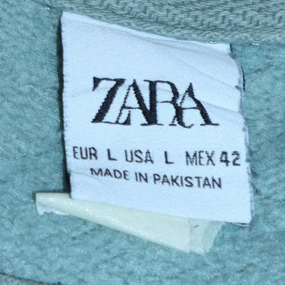 Mens UK Size L Zara Green Pullover Sweatshirt