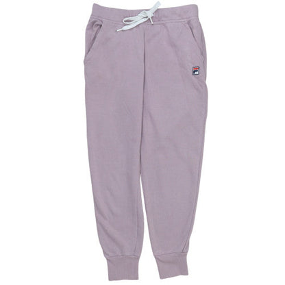 FILA Womens Pink Jogger Trousers Size S Regular Fit Fleece Activewear