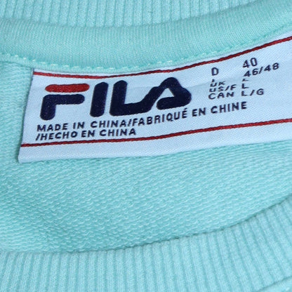 Womens UK Size L FILA Green Pullover Sweatshirt