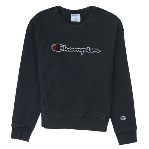 Womens UK Size S Champion Black Pullover Sweatshirt