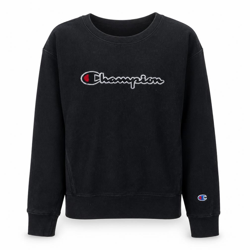 Womens UK Size S Champion Black Pullover Sweatshirt