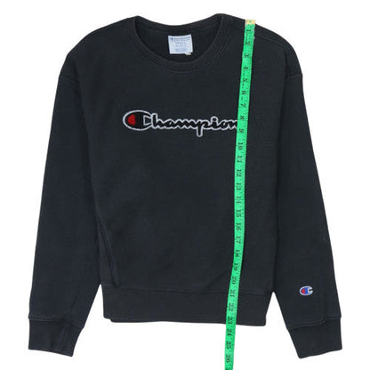 Womens UK Size S Champion Black Pullover Sweatshirt