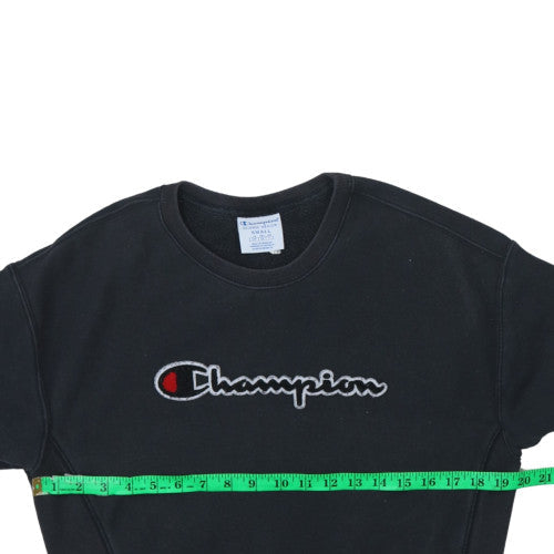 Womens UK Size S Champion Black Pullover Sweatshirt