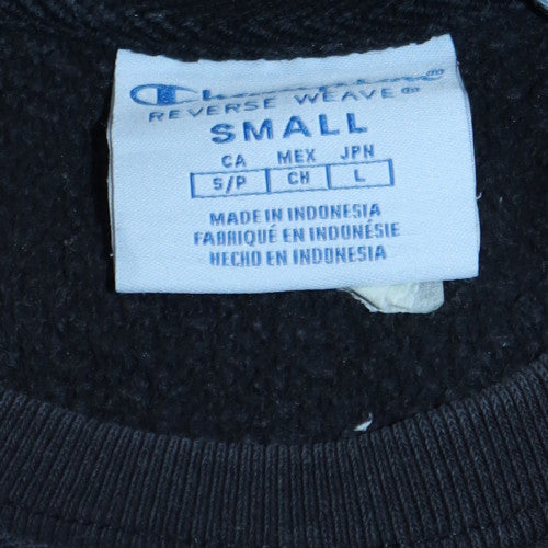Womens UK Size S Champion Black Pullover Sweatshirt