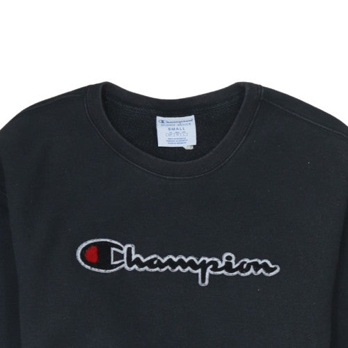 Womens UK Size S Champion Black Pullover Sweatshirt