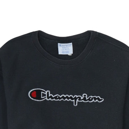 Womens UK Size S Champion Black Pullover Sweatshirt