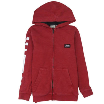 Womens UK Size M VANS Red Full Zip Hoodie