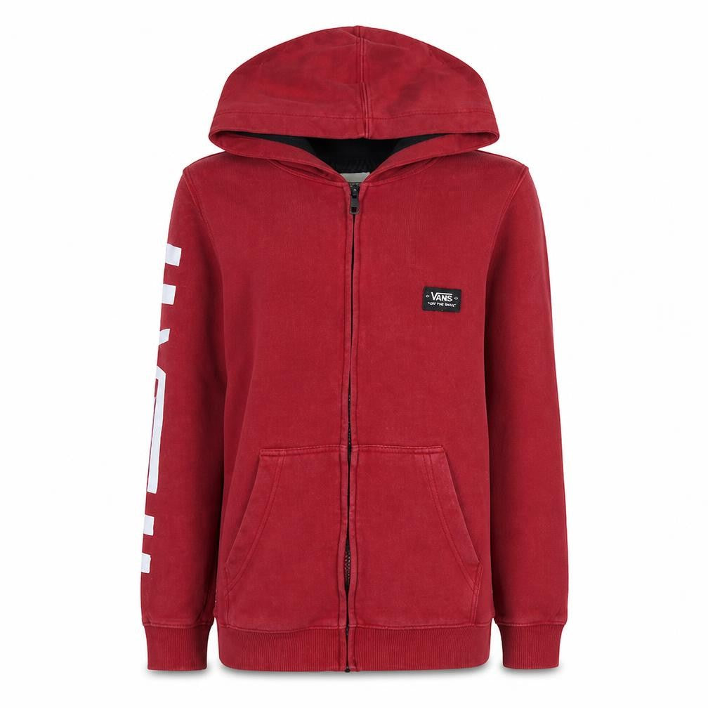 Womens UK Size M VANS Red Full Zip Hoodie