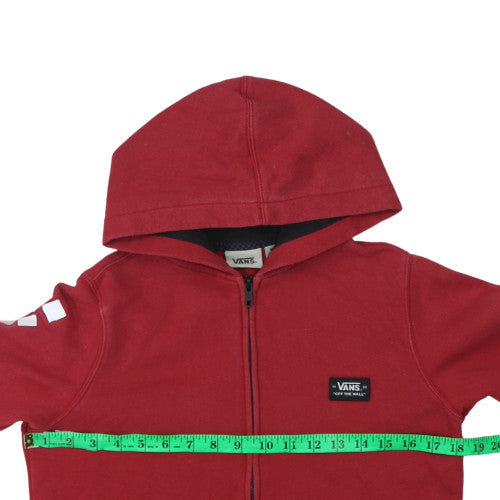 Womens UK Size M VANS Red Full Zip Hoodie