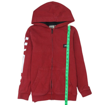 Womens UK Size M VANS Red Full Zip Hoodie