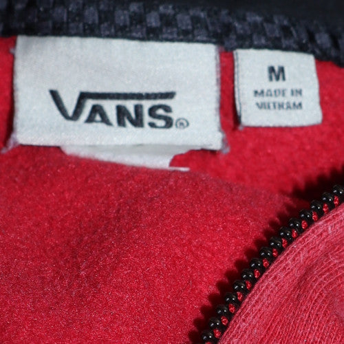 Womens UK Size M VANS Red Full Zip Hoodie
