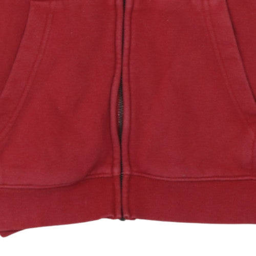 Womens UK Size M VANS Red Full Zip Hoodie