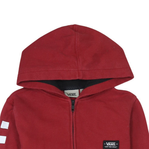 Womens UK Size M VANS Red Full Zip Hoodie