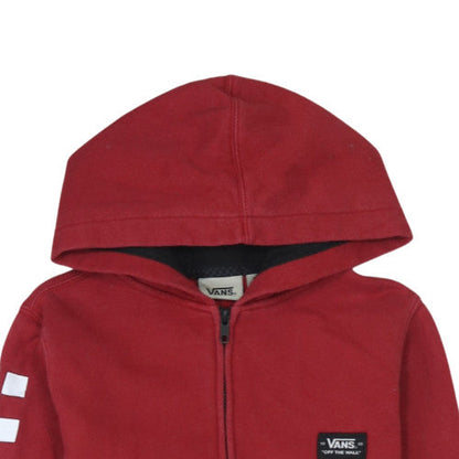 Womens UK Size M VANS Red Full Zip Hoodie
