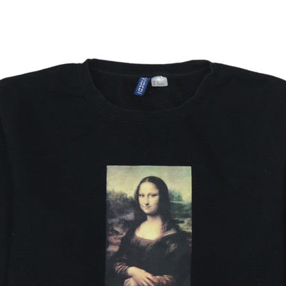 Mens UK Size M Divided Black Pullover Sweatshirt