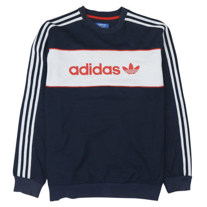 Mens UK Size L adidas Blue Pullover Sweatshirt