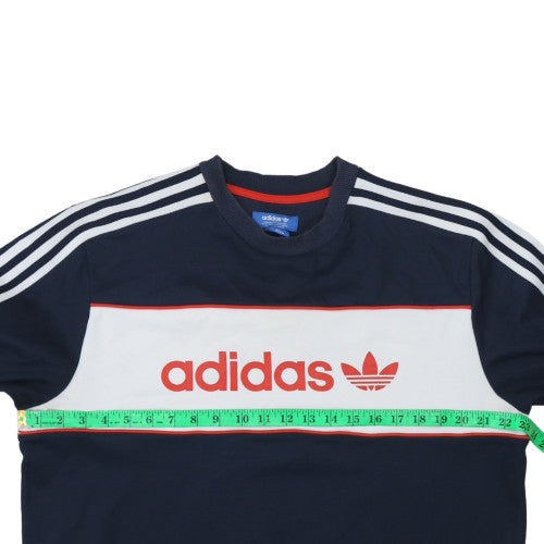 Mens UK Size L adidas Blue Pullover Sweatshirt