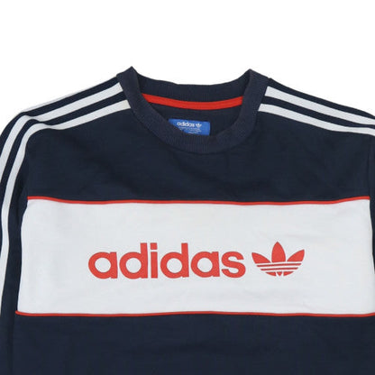 Mens UK Size L adidas Blue Pullover Sweatshirt