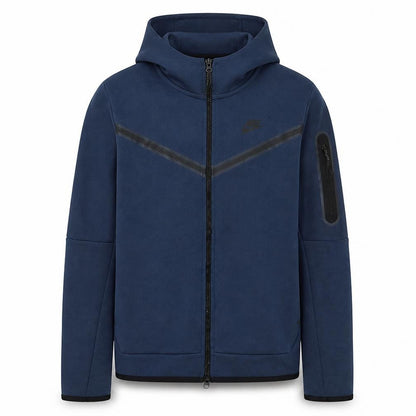 Mens UK Size S Nike Blue Full Zip Hoodie