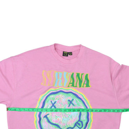 Womens UK Size M Nirvana Pink Pullover Sweatshirt