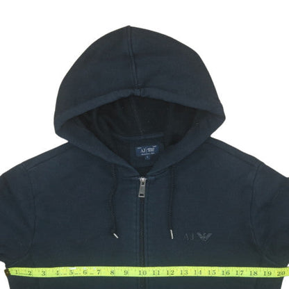 Mens UK Size L Armani Jeans Blue Full Zip Hoodie