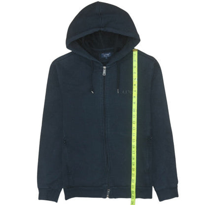 Mens UK Size L Armani Jeans Blue Full Zip Hoodie