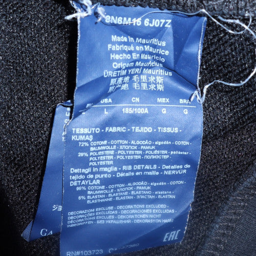 Mens UK Size L Armani Jeans Blue Full Zip Hoodie