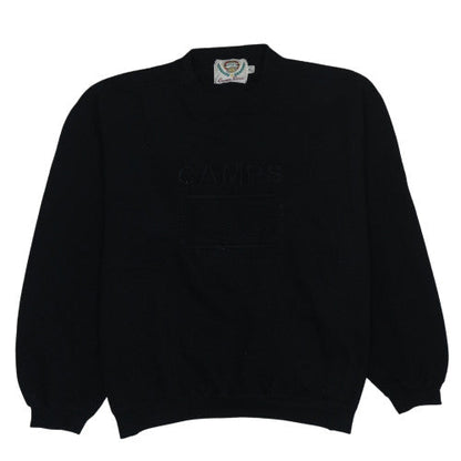 Mens UK Size XL Camps Basic Black Pullover Sweatshirt