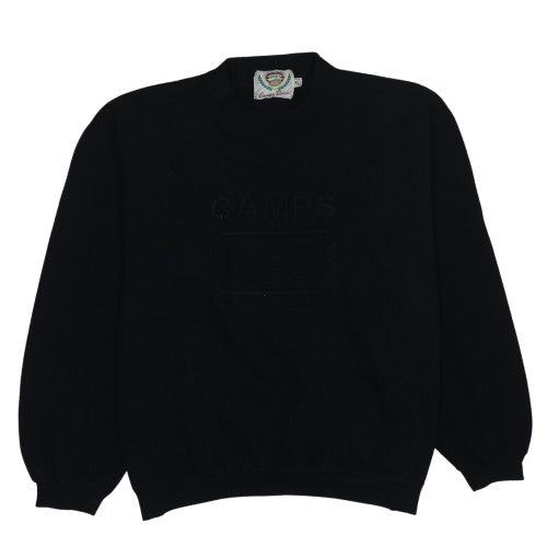 Mens UK Size XL Camps Basic Black Pullover Sweatshirt