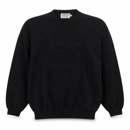Mens UK Size XL Camps Basic Black Pullover Sweatshirt