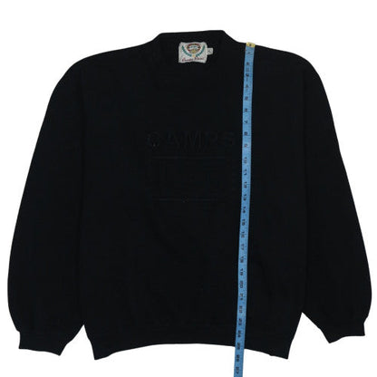 Mens UK Size XL Camps Basic Black Pullover Sweatshirt