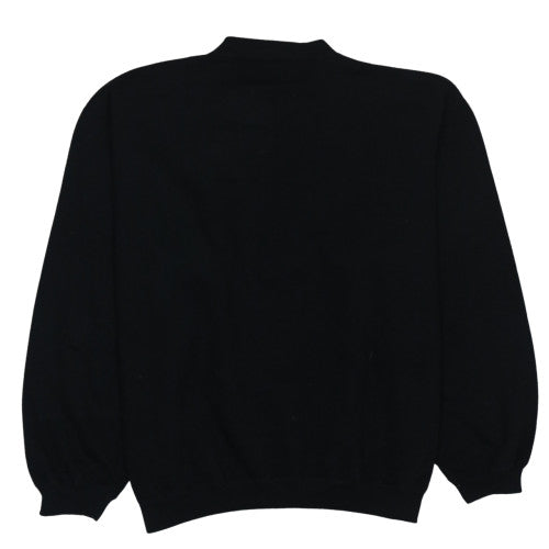 Mens UK Size XL Camps Basic Black Pullover Sweatshirt