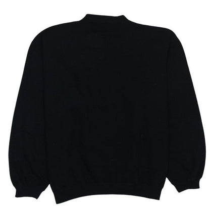 Mens UK Size XL Camps Basic Black Pullover Sweatshirt