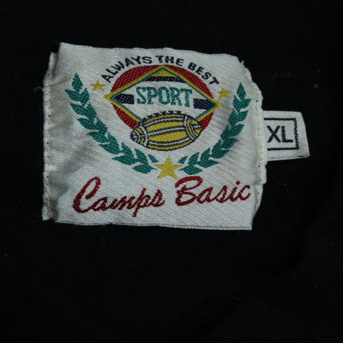 Mens UK Size XL Camps Basic Black Pullover Sweatshirt