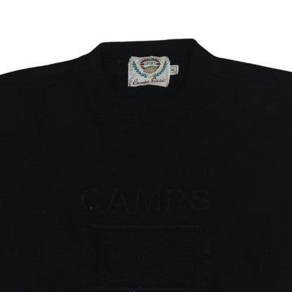 Mens UK Size XL Camps Basic Black Pullover Sweatshirt