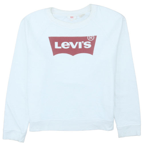 Womens UK Size L Levi's White Pullover Sweatshirt