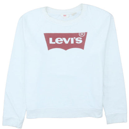 Womens UK Size L Levi's White Pullover Sweatshirt