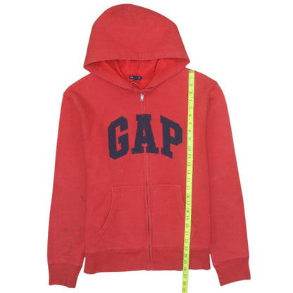 Mens UK Size L Gap Red Full Zip Hoodie