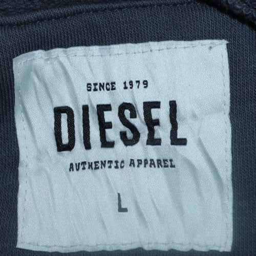 Mens UK Size L Diesel Grey Pullover Hoodie