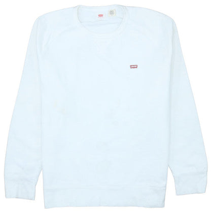 Mens UK Size L Levi's White Pullover Sweatshirt