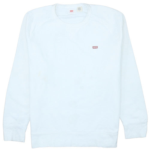 Mens UK Size L Levi's White Pullover Sweatshirt