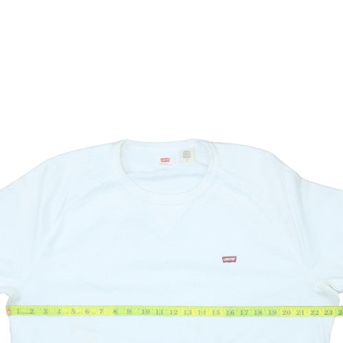 Mens UK Size L Levi's White Pullover Sweatshirt