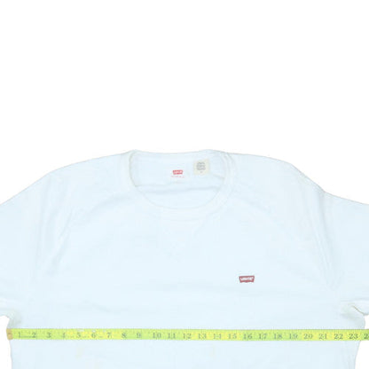 Mens UK Size L Levi's White Pullover Sweatshirt