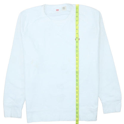 Mens UK Size L Levi's White Pullover Sweatshirt